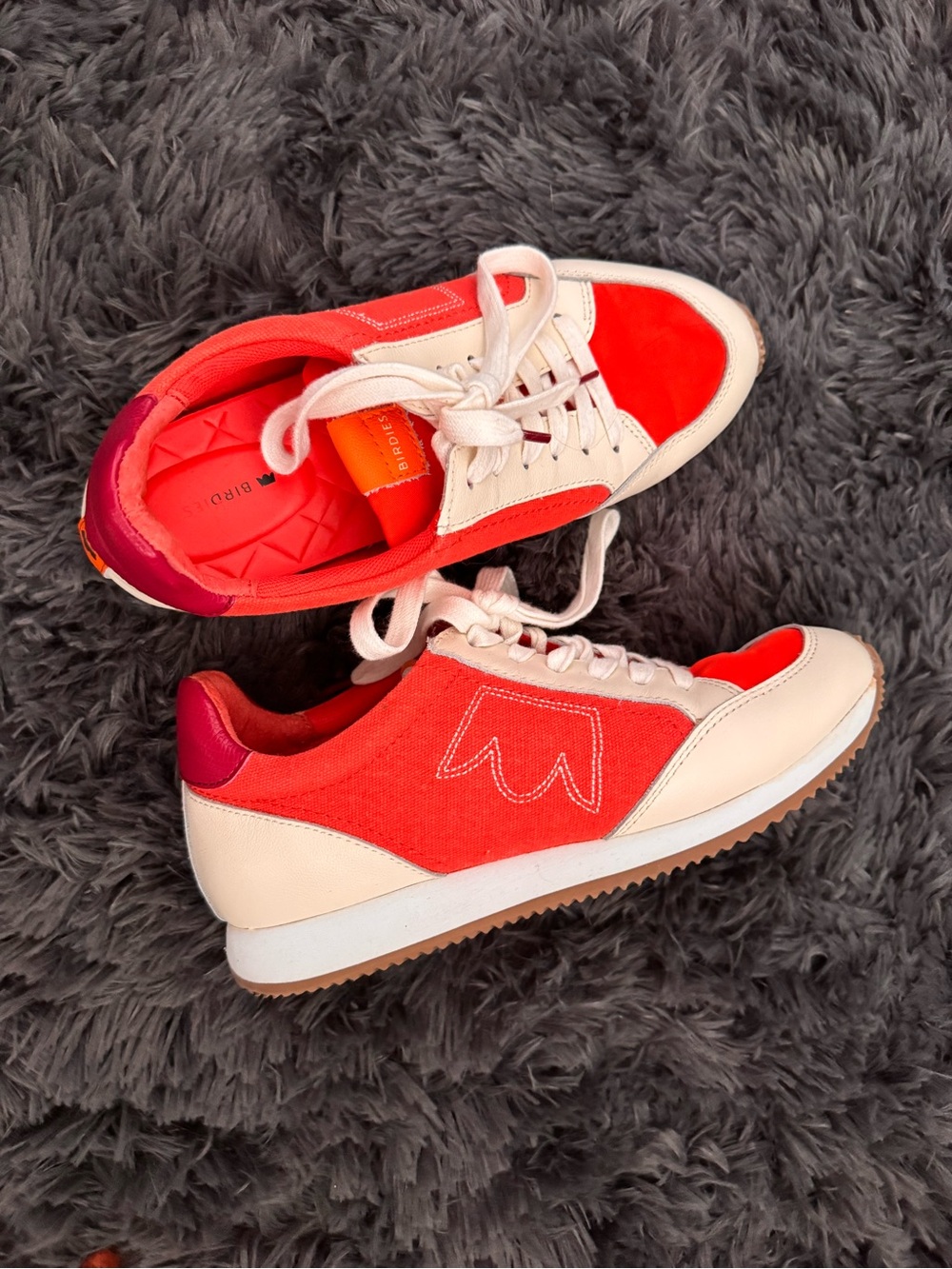 Birdies Coral and Cream Women's Sneakers